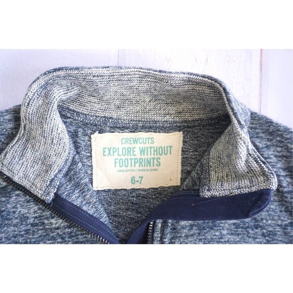 Crewcuts Boys’ Blue Half-Zip Pullover Sweater, Size 6-7 - Picture 4 of 5
